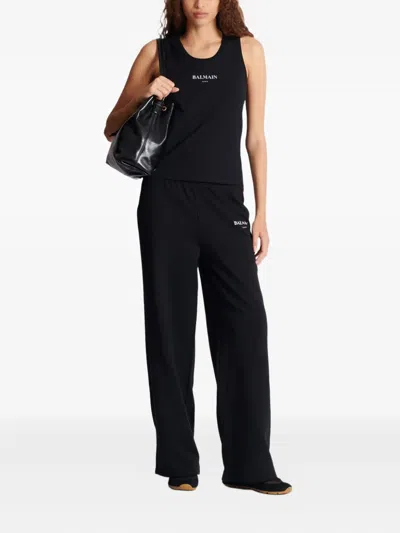 Balmain Logo-print Track Pants In Black