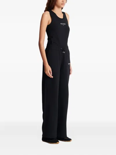 Balmain Logo-print Track Pants In Black