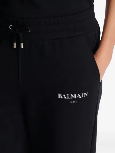 Balmain Logo-print Track Pants In Black