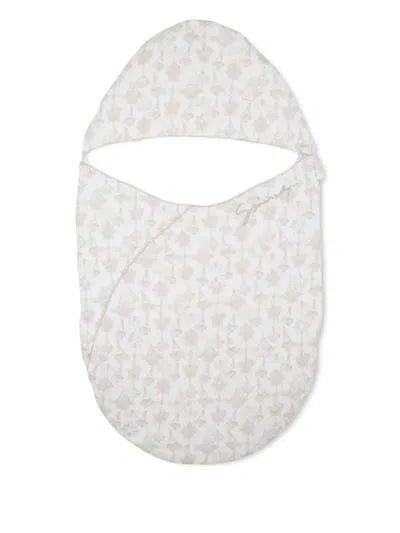 Givenchy Floral-print Swaddle Blanket In Purple
