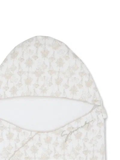 Givenchy Floral-print Swaddle Blanket In Purple