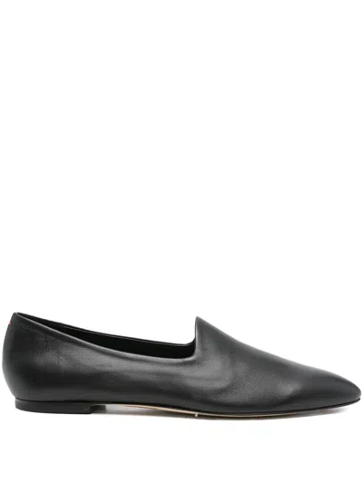 Aeyde Vanna Pointed-toe Leather Loafers In Black