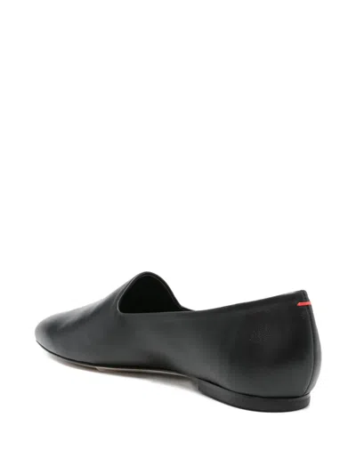 Aeyde Vanna Pointed-toe Leather Loafers In Black