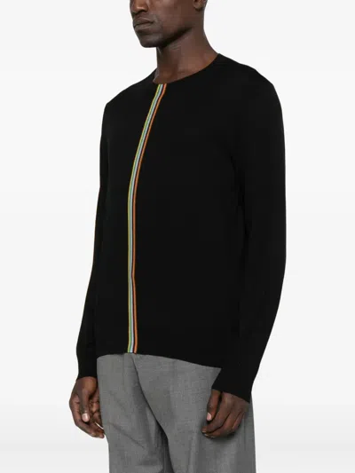 Paul Smith Jersey With Striped Detail In Black