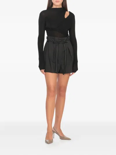 Paris Texas Pointed Arrow Toe Slingback In Glossy Patent Finish In Brown