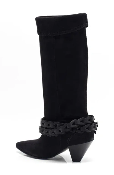 Free People Bridget Buckle Strap Slouch Boot In Black