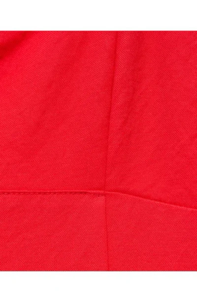 Mango Midi Dress With Bow At Back Red In Red