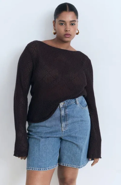 Mango Women's High-waist Straight-fit Denim Shorts In Blue