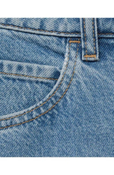 Mango Women's High-waist Straight-fit Denim Shorts In Blue