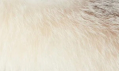 Fendi Acro Genuine Shearling Wedge Mule Sandal In Neutral