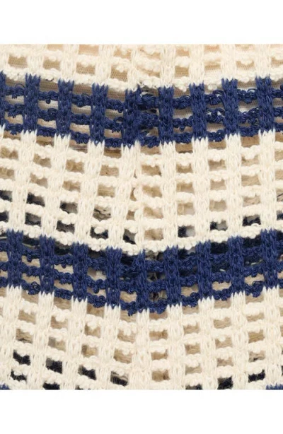 Mango Stripe Open Stitch Shorts In Multi