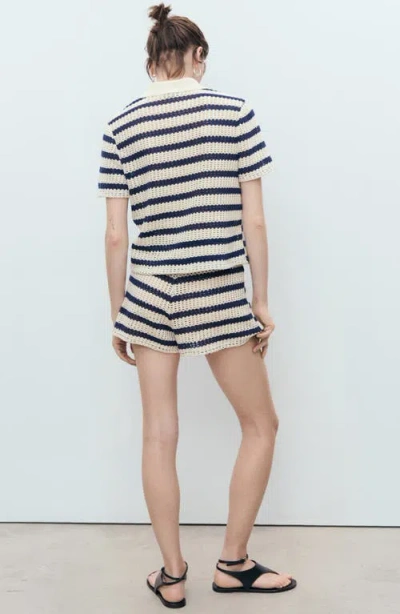 Mango Stripe Open Stitch Shorts In Multi