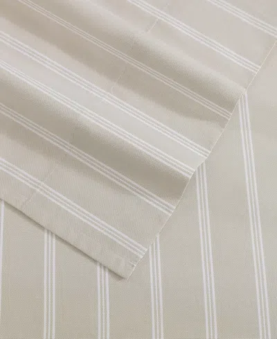 Tommy Hilfiger Printed 200-thread Count Cotton Percale 4-pc. Sheet Set, Full In Neutral