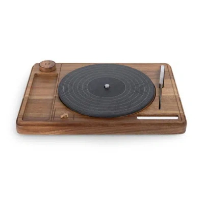 Toscana Turntable Acacia And Slate Cheese Board Set In Brown