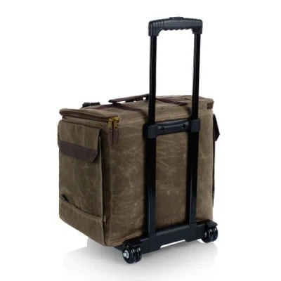 Legacy Somm 12 Bottle Insulated Wine Bag With Rolling Cart In Gray