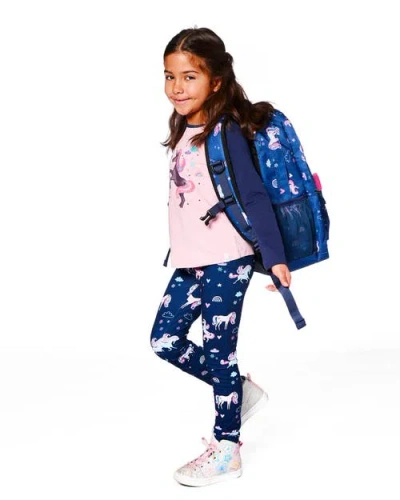 Deux Par Deux Stretch Jersey Leggings Unicorn In Black