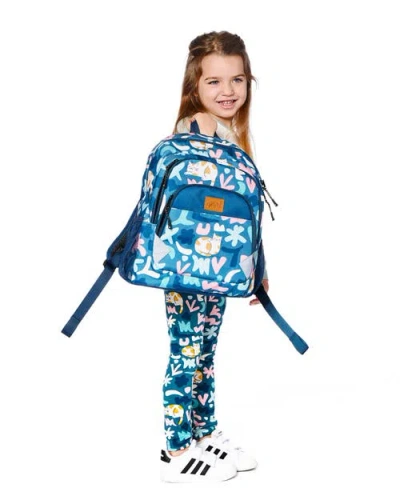 Deux Par Deux Little Kids Backpack Cat In Blue