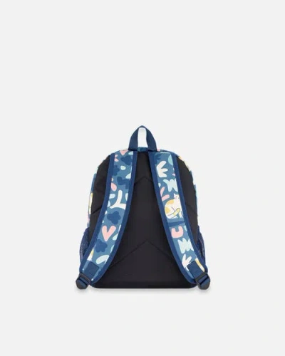 Deux Par Deux Little Kids Backpack Cat In Blue