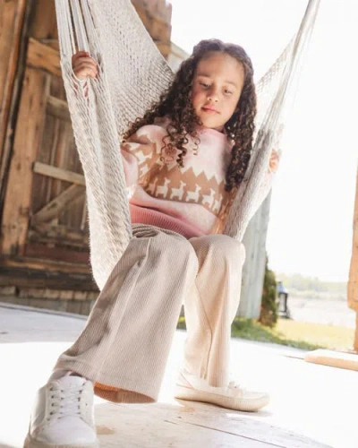 Deux Par Deux Wide Leg Corduroy Pants In Neutral