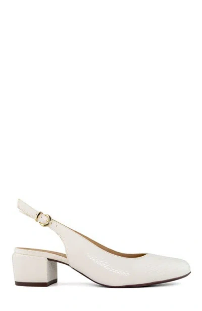 Marc Joseph New York Broad St Slingback Leather Pump In White