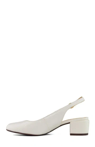 Marc Joseph New York Broad St Slingback Leather Pump In White