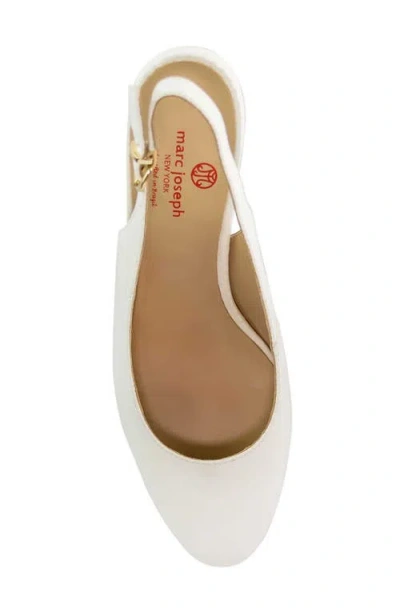 Marc Joseph New York Broad St Slingback Leather Pump In White
