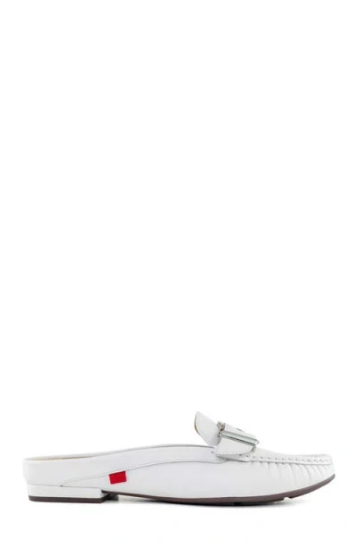 Marc Joseph New York Barbara St Leather Buckle Mule In White