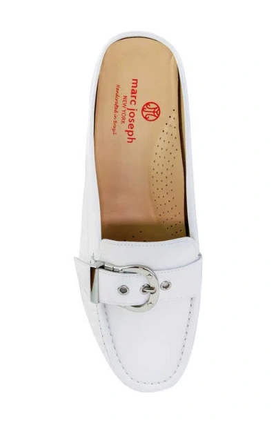 Marc Joseph New York Barbara St Leather Buckle Mule In White