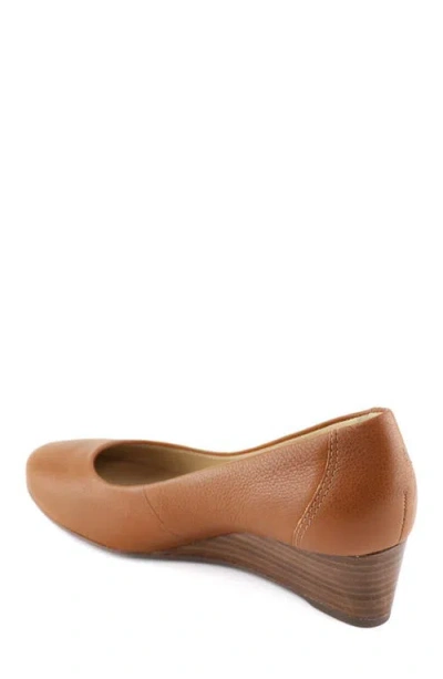 Marc Joseph New York Prospect Leather Wedge Pump In Brown