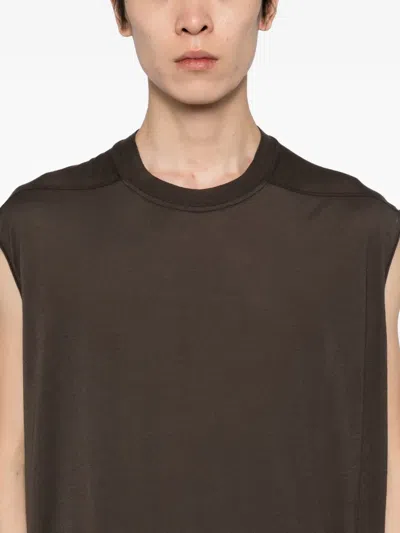Rick Owens Drkshdw Sleeveless T-shirt In Brown