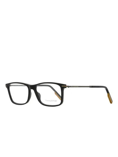 Zegna 5185 Rectangular Glasses In Black