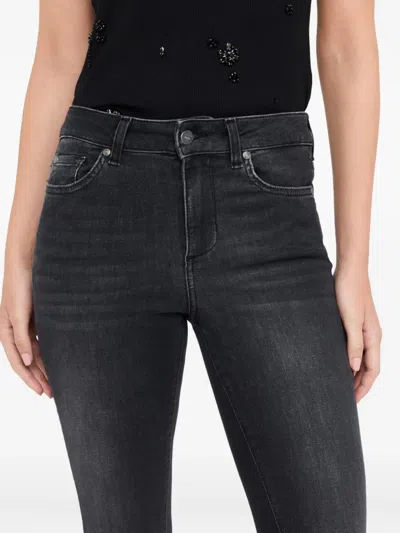 Liu •jo Liu Jo Better Cropped Bootcut Jeans In Black