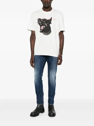 Ih Nom Uh Nit Pattern-printed Crewneck T-shirt In Neutral