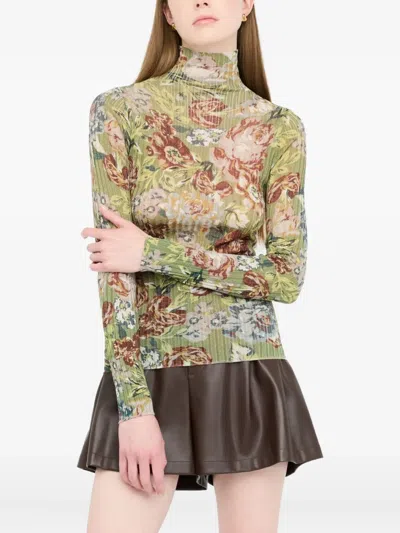 Liu •jo Mock Polo-neck With Print In Multi