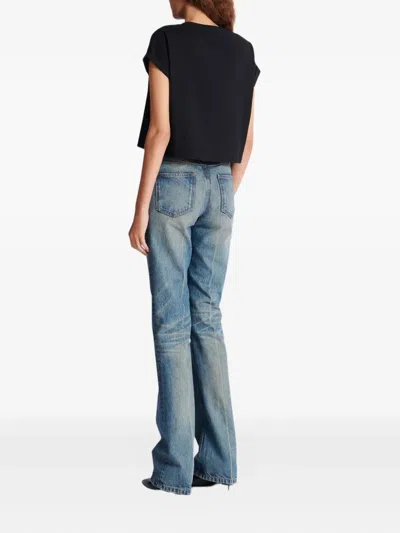 Balmain Logo-print Short-sleeve T-shirt In Black