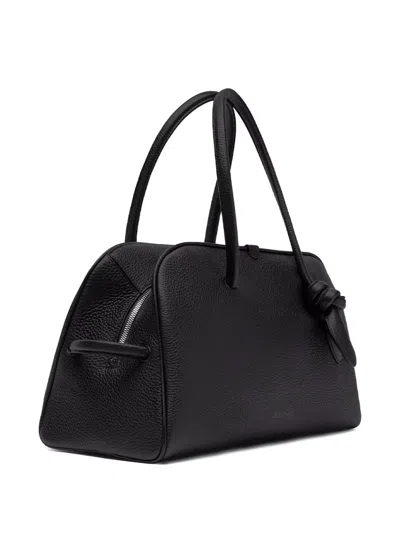 Jacquemus Turismo Calf Leather Shoulder Bag In Black