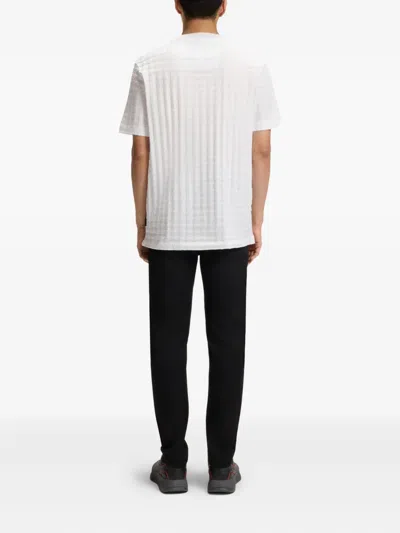 Hugo Boss X Aston Martin T-shirt With Embossed Logo In White