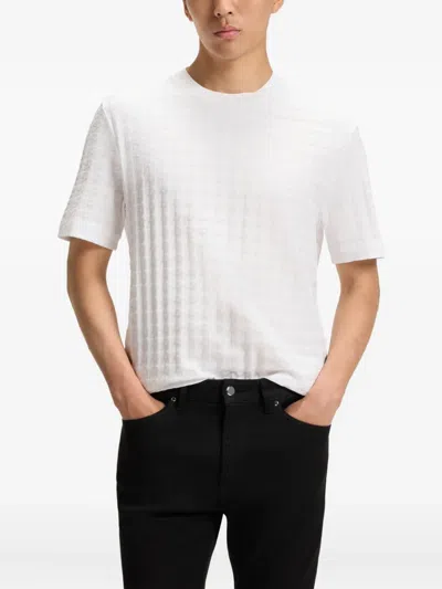 Hugo Boss X Aston Martin T-shirt With Embossed Logo In White