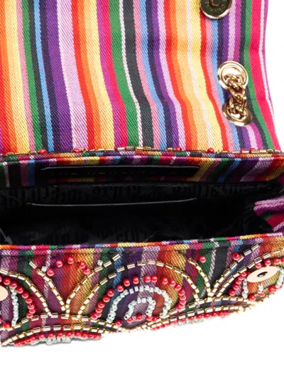 Kurt Geiger Medium Soft Kensington Rainbow Shoulder Bag In Red