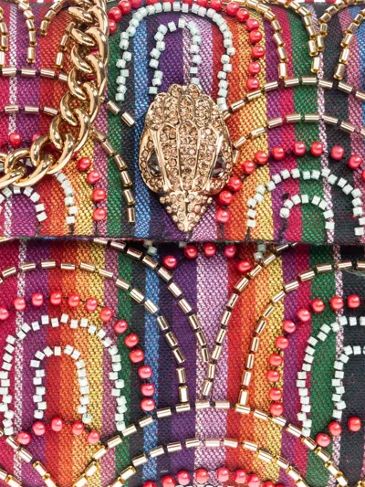 Kurt Geiger Medium Soft Kensington Rainbow Shoulder Bag In Red