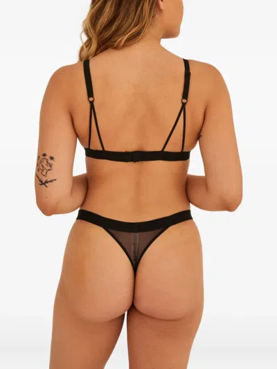 丝绒拼接三角形文胸