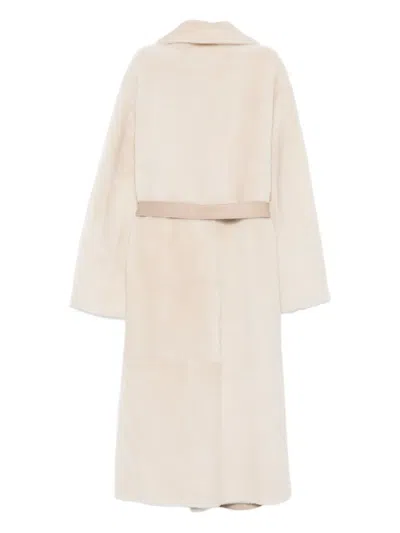 小羊皮毛一体束腰外套