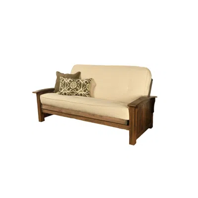 Kodiak Furniture Washington Frame-rustic Walnut Finish-canton Cream Mattress