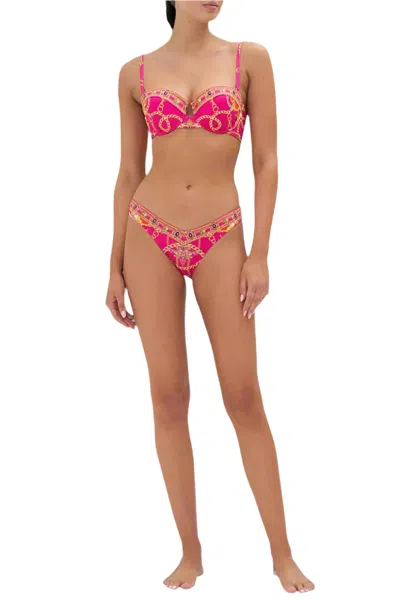 Camilla Wild And Running Bikini Top In Fuschia In Pink