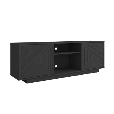 Techni Mobili Modern Tv Stand For Screen Tvs Up To 70" When Measured Diagonally In Black