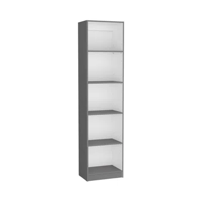 Depot E-shop Vinton Xs Bookcase Compact Bookshelf With Multiple Shelves In Gray