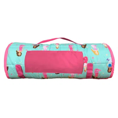 Jane Marie Kid's Make A Splash Nap Mat In Green/pink Multi