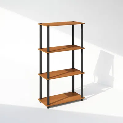 Furinno Turn-n-tube 4-tier Multipurpose Shelf Display Rack, Shelving Unit, Bookcase In Brown