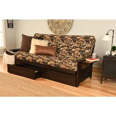Kodiak Phoenix Frame-espresso Finish-peter's Cabin Mattress-storage Drawers In Brown
