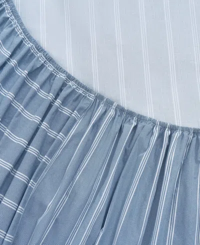 Tommy Hilfiger Printed 200-thread Count Cotton Percale 4-pc. Sheet Set, Full In Blue